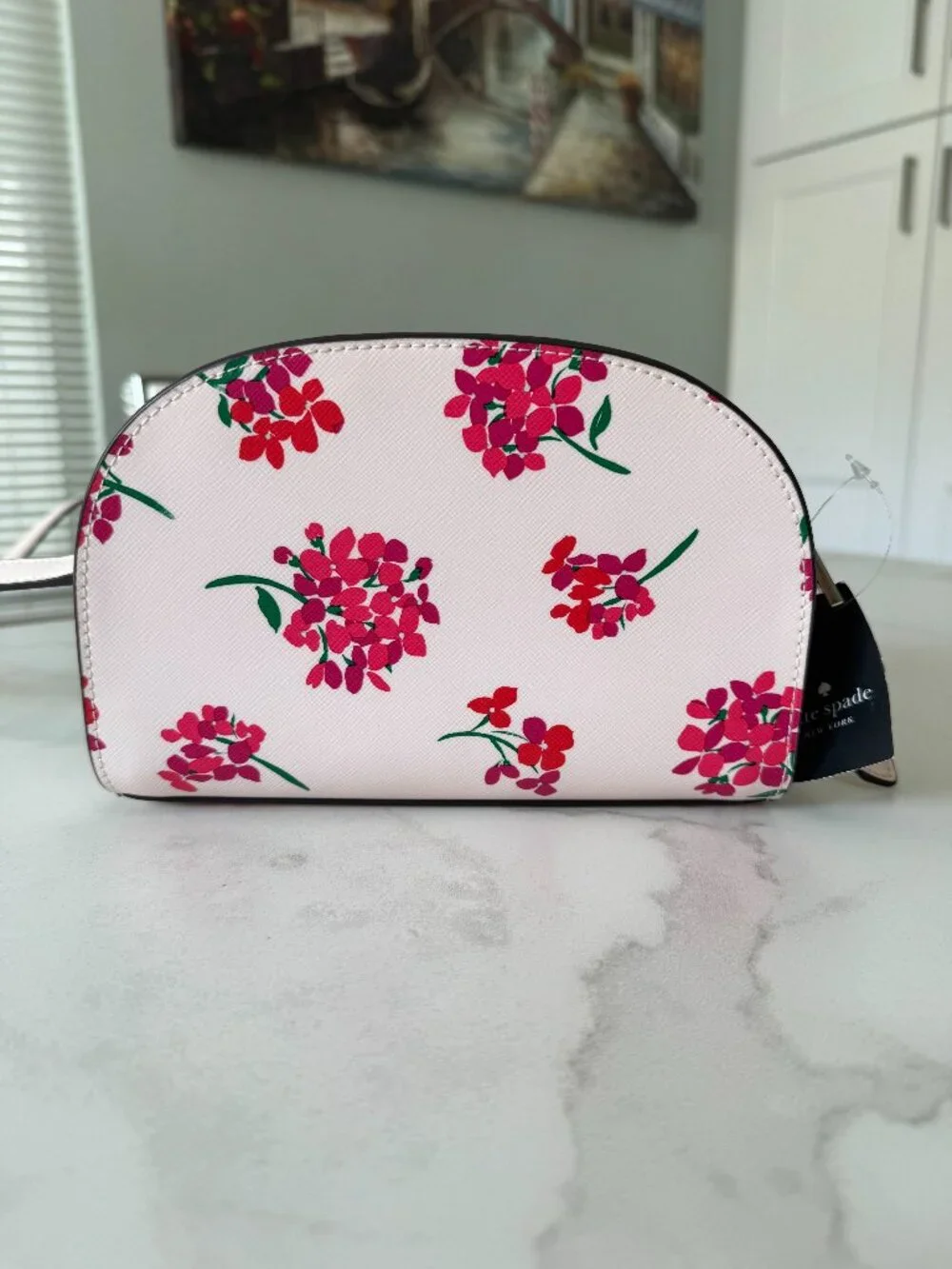 NWT Kate Spade Perry Dome Pink Floral Saffiano Crossbody Bag